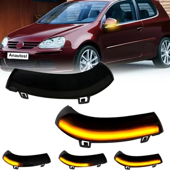 2ks sekvenčních LED blinkrů do bočních zrcátek pro VW Golf 5 EOS GTI Jetta MK5 Passat B5.5 B6 R36 Sharan Škoda 10 nejlepší prodej Směrové světlo do zrcátka pro VW Golf 5 - №8