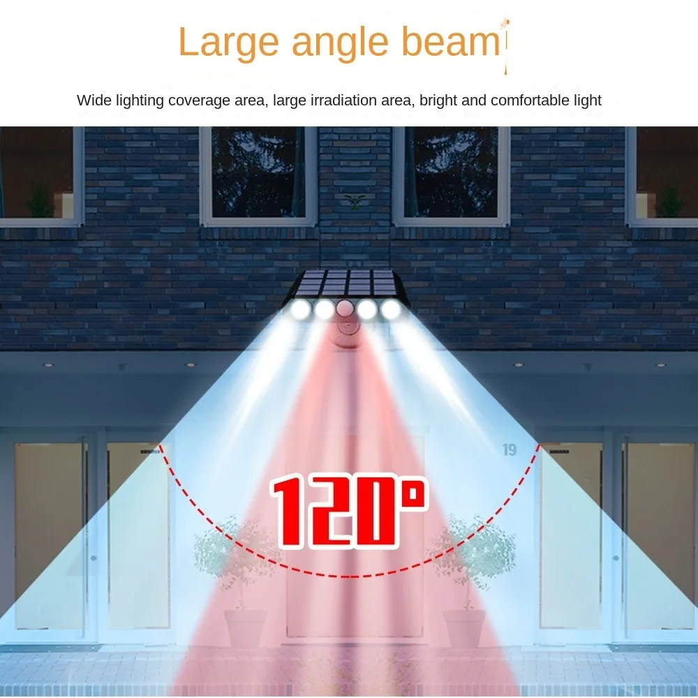 IP65 Waterproof LED Solar Light Easy To Install 3Modes Motion Sensor Street Lamp Energy Saving Ultra Bright Solar Wall Lamp