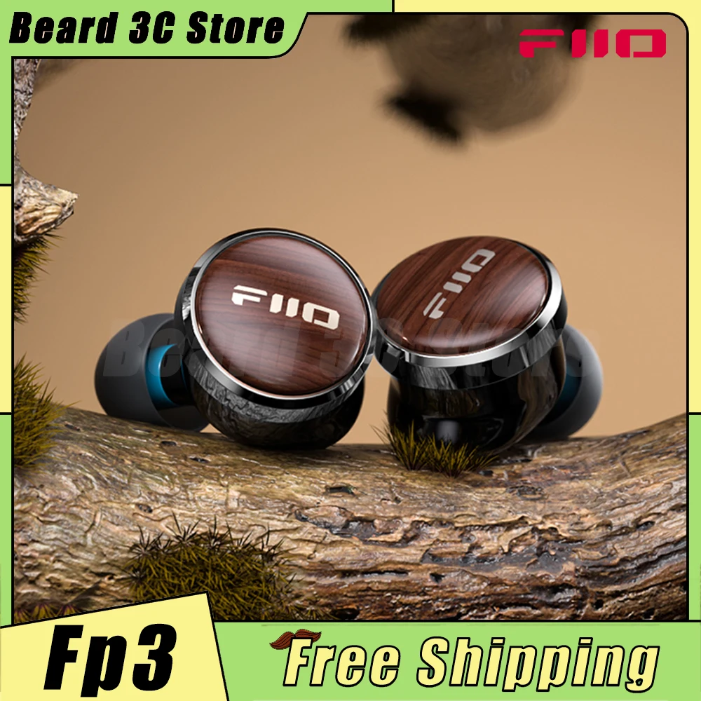 FiiO FP3 HiFi 14.5 مللي متر مستو الحجاب الحاجز سائق في الأذن سماعة الخشب غطاء 0.78 مللي متر كابل ل Audiophile Musician Type-C / 3.5 مللي متر