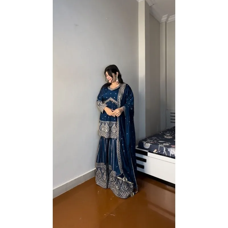 

Salwar Kameez Pakistani Indian Wedding Party Dress Polaroid Suit