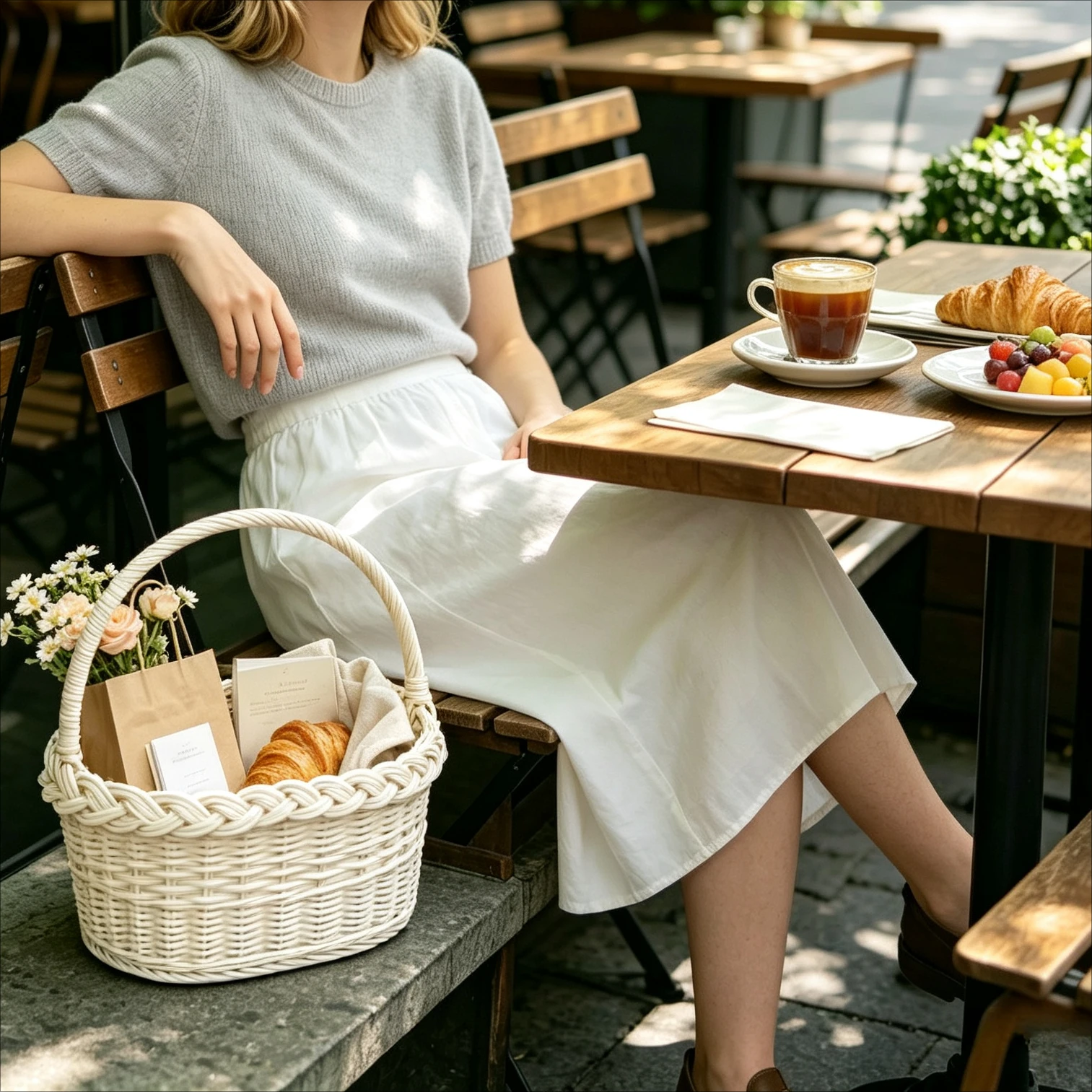 El Dokuması Krem Rengi Piknik  - Coffee Equipment Organizer incelemesi ve fiyatı