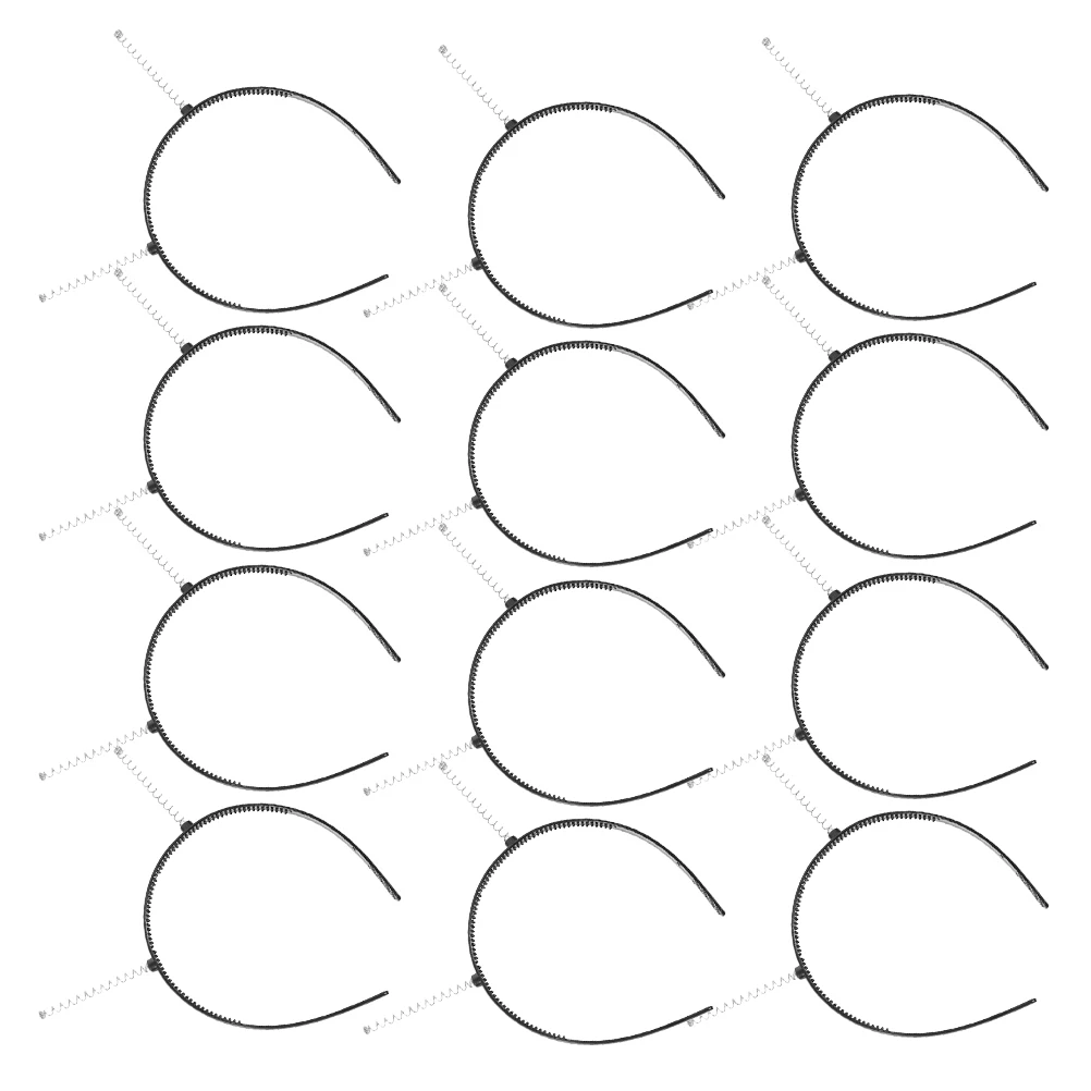 

12pcs Headband Hair Accessories Girls Alien Hairband Diy Black Plastic Diy Craft Decorations Hairstyle Kit