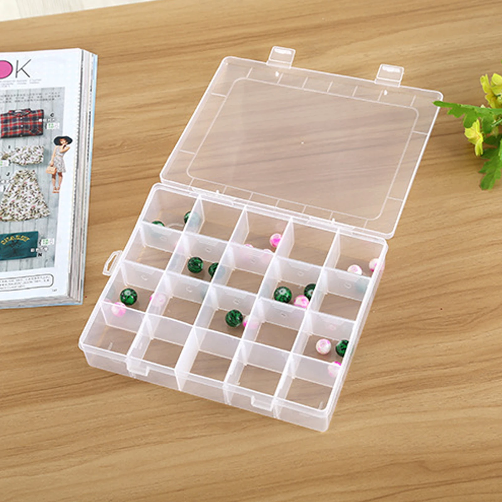 

3 шт., органайзер с несколькими сетками, футляр для хранения ювелирных изделий, коробка для бусин, прозрачный дизайн, компактный размер, практичная коробка для бусин для домашнего использования