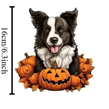 1Pc 2D Flat Color Border Collie Dog Vinyl Sticker, Waterproof Decal for Car Truck Bicycle Motorcycle Off‑Road Decor,Holiday Gift