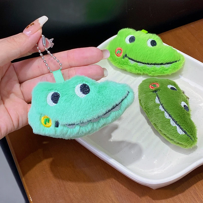 Cartoon Stuffed Plush Crocodile Keyring Soft Cute Animal Doll Car Chain Backpack Keychain Pendant Ornaments Accessories Gifts