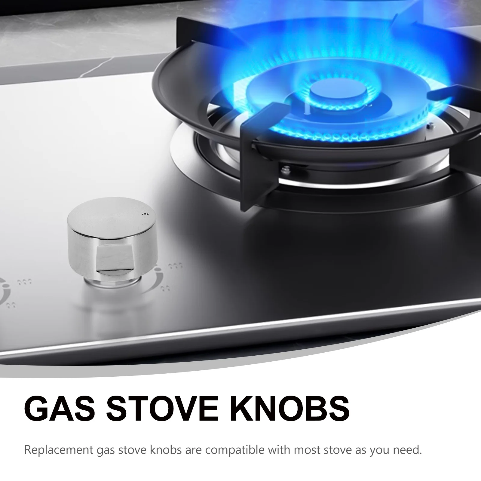 

4Pcs Gas Stove Knobs Replacement Metal Zinc Alloy Control Knobs for Stove Range Oven Burner Metal Gas Range Knob
