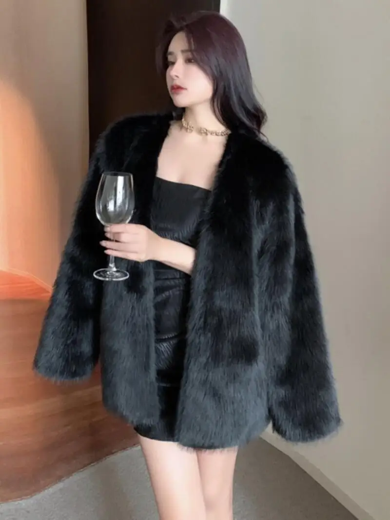 Cappotto invernale da donna Sense Cappotto in pelliccia di volpe imitazione Donna Inverno Nicchia Unico squisito quest'anno Popolare Bellissimo peluche