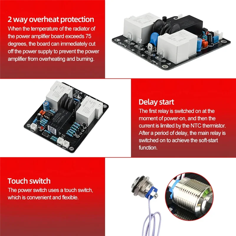 AB46-Soft Start Board Light Touch Dual Temperature Control Switch Control With Overheat Protection B