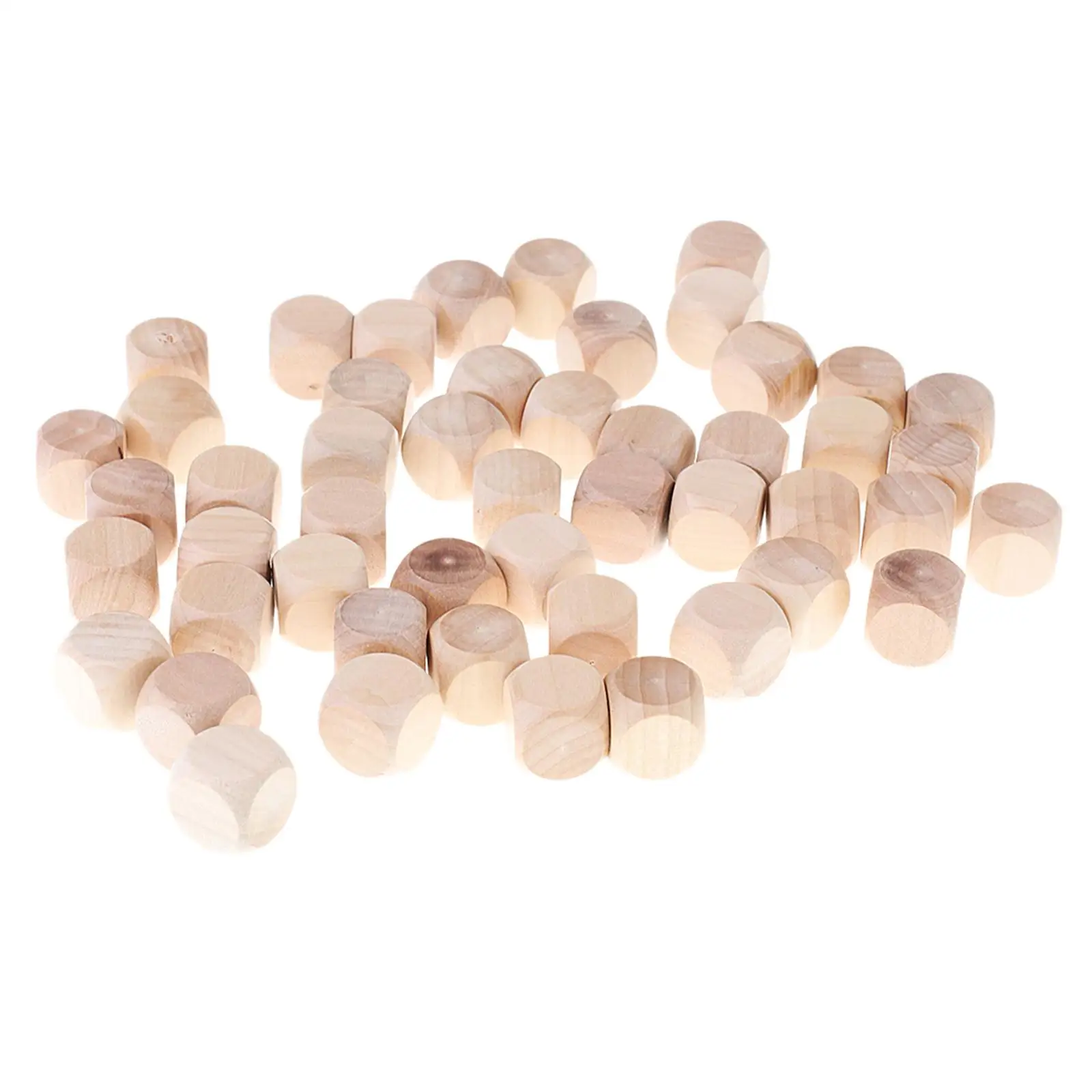 

Wooden Game Piece Blank Dices Set 6 Sided D6 Bulk for Board Game Night and Role Playing Gaming