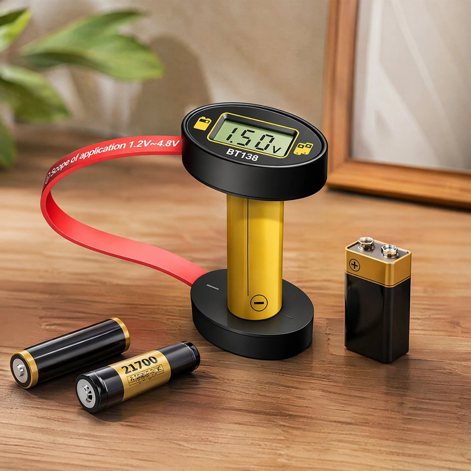 Digital Universal Battery Tester Voltage Indicator for AA AAA C D 9V 18650 21700 Button Cell Lithium Quick Checker