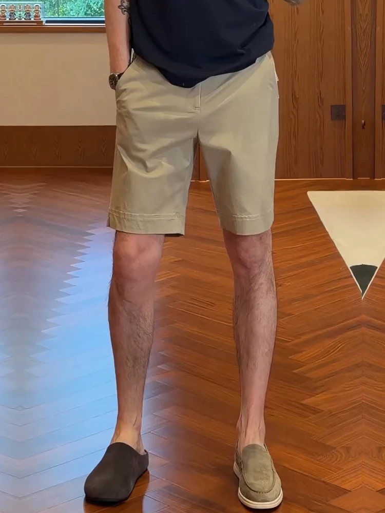 Elegant Minimalist Men's Shorts Casual Comfortable Fashionable Summer Trendy Brand Free Ironing mid Waist Straight Leg Pants
