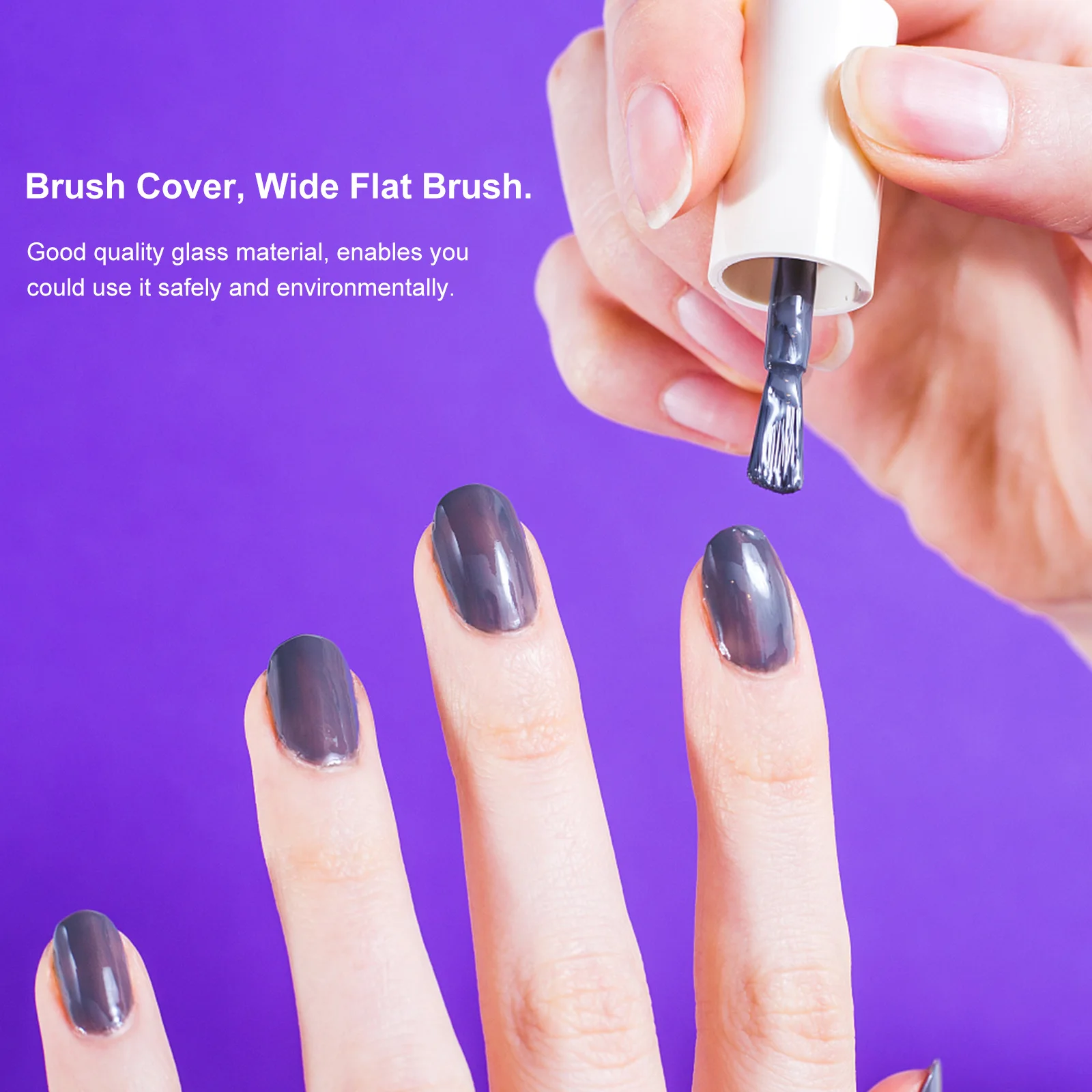 

20 шт., прозрачные стеклянные бутылки для лака для ногтей, легкие портативные многоразовые контейнеры для любителей маникюра, бутылка для лака для ногтей