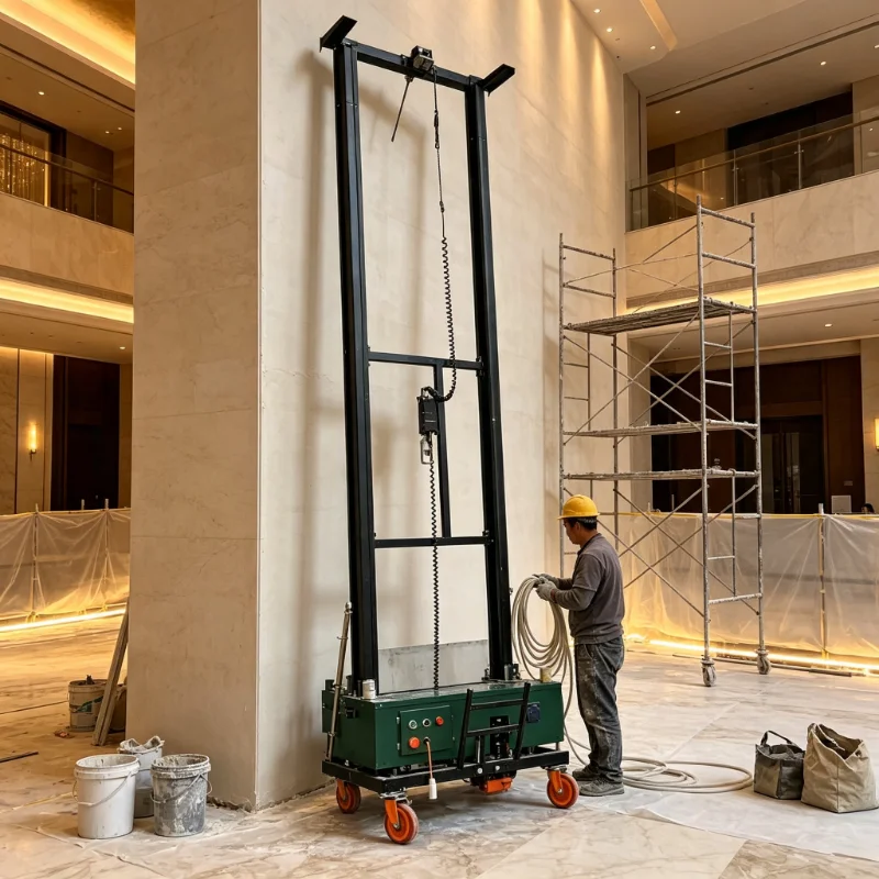 Automatic Wall Rendering Whitewashing Machines Wall Cement Powder Coating Spray Plaster Plastering Machine