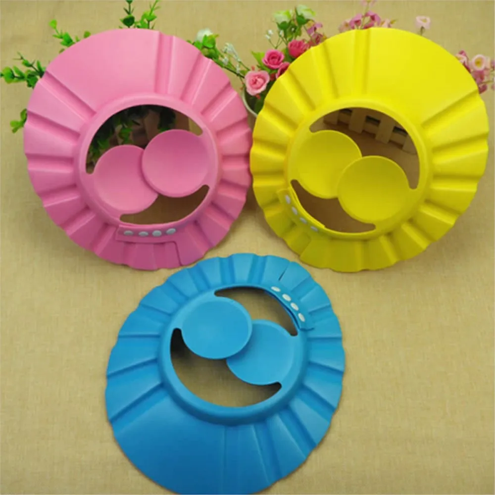 Hot Sale Adjustable Baby Shower Cap Protect Shampoo Kids Bath Visor Hat Hair Wash Shield For Children Infant beikinyuans