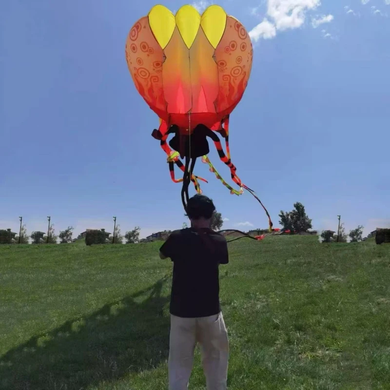 10m Kwallenvlieger zachte vlieger voor volwassenen vliegers nylon ripstop stof octopus vlieger grote windvliegers trilobieten vliegers fabriek