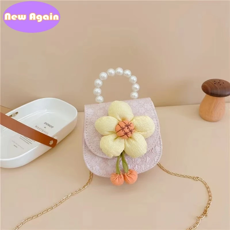 Girl's Lovely sunflower shoulder bags Children's cotton crossbody Bags Toddlers Small Money purse Baby pouch Mini wallets NA048