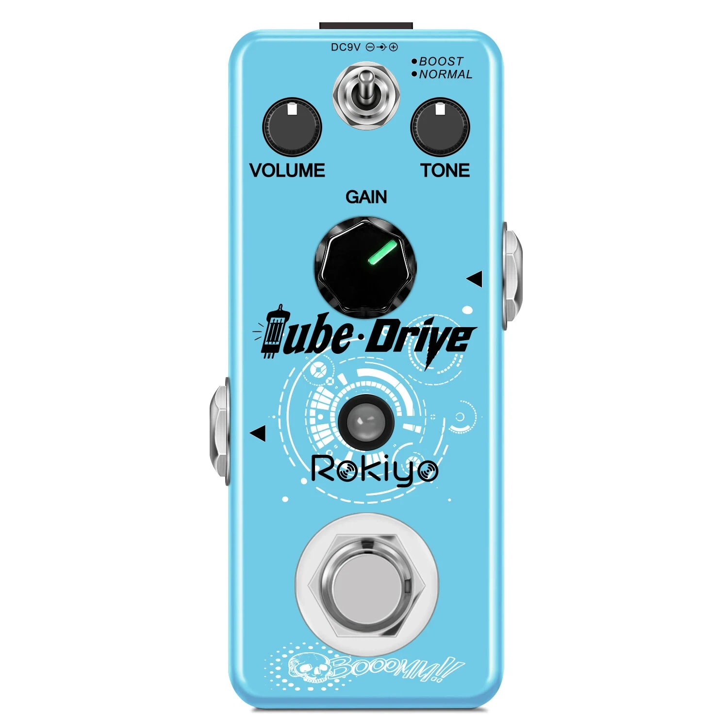 Pédale de guitare Rokiyo Tube Drive Mini Overdrive ~ Pédale d'effet de distorsion, son dynamique d'ampli à tubes, stompbox pour guitare électrique et basse