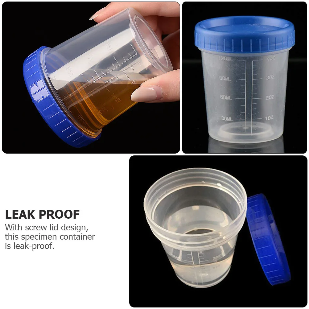 

25pcs 120Ml Measuring Cups Specimen Containers For Laboratory Graduated Sampling Cup Liquid Sample Storage Urine Test Container