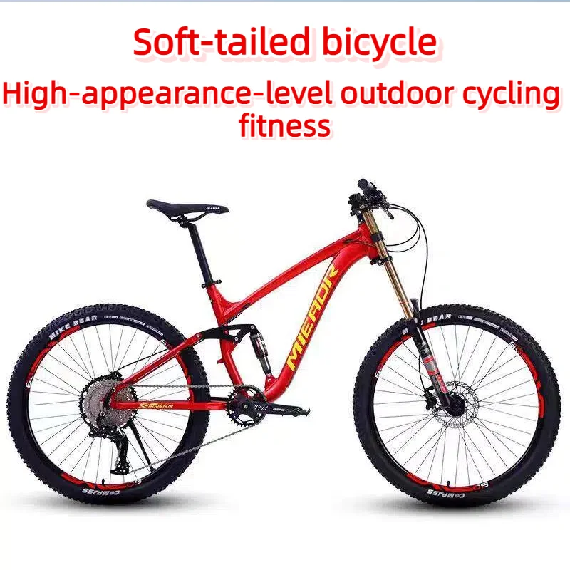 

Soft-tail mountain bike with aluminum alloy frame, 11-speed for both men and women, student outdoor cycling, fitness,commuting