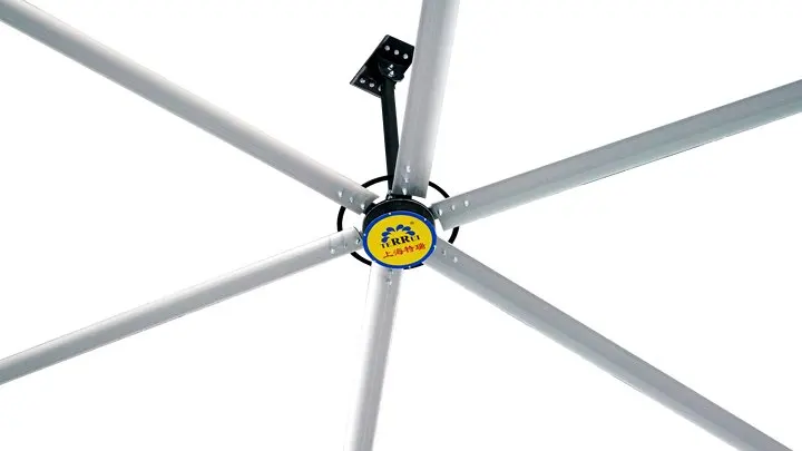HLVS EC Motor Big Ceiling Fan 7.3 Meter Low Speed High Air Flow 15000 m³ min for Warehouse Factory Dairy Farm