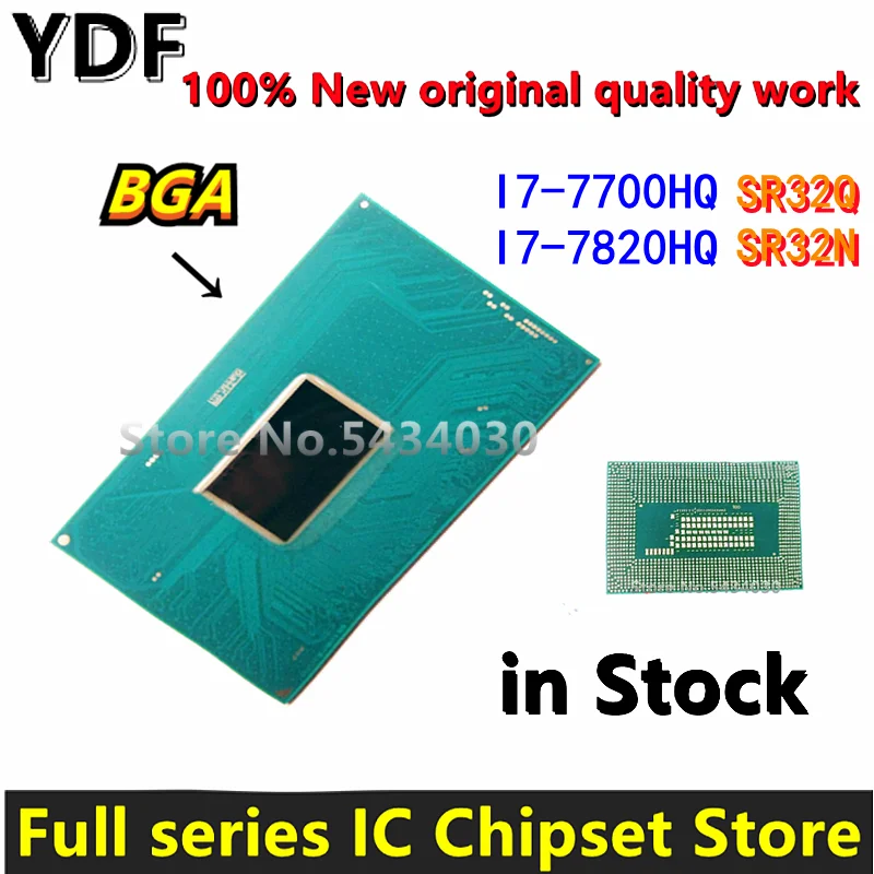 Chip CPU BGA, 100% Novo, SR32Q, i7-7700HQ, SR32N, i7-7820HQ, i7