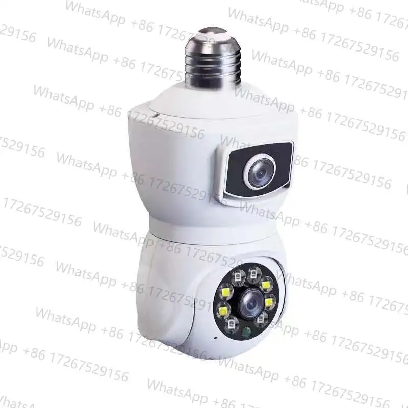 icam365/V380Pro 4MP Dual Lens E27 Lamp Head Socket Full Color Wireless PTZ IP Dome Camera  Intercom Security CCTV Baby Monitor