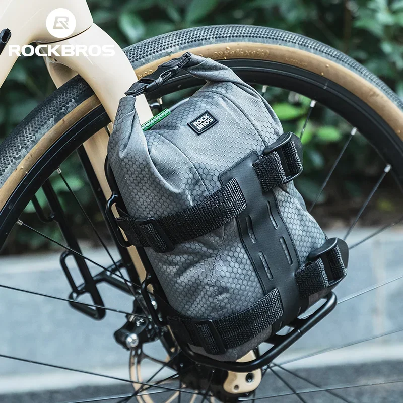 ROCKBROS mensola forcella anteriore per bicicletta con borsa forcella per bici MTB portapacchi per ciclismo su strada portapacchi 2.7 laccessorio per borsa da bici portatile