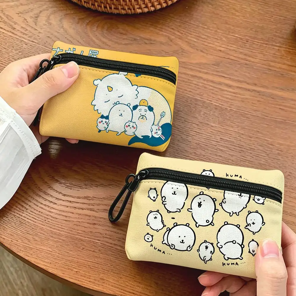 J-Joke-Bear Whimsical-Odd Mini Hanging Oxford Cloth Coin Bag Durable Zipper Key Card Pouch With Carabiner
