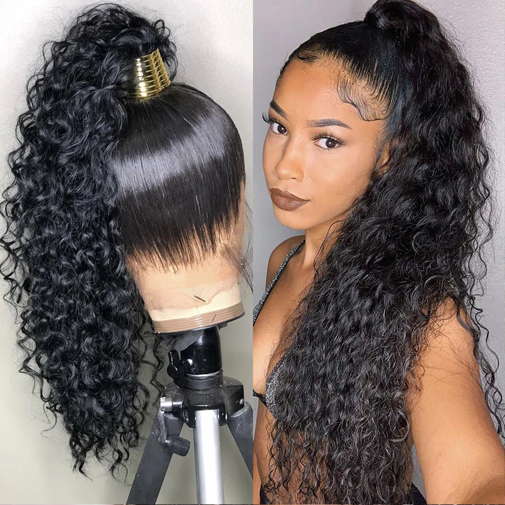 Wulala 13x6 Hd Lace Frontal Wig Curly Human Hair Wigs 360 Wet And Wavy 13x4 Water Wave Lace Front Wig Preplucked Lace Brazilian