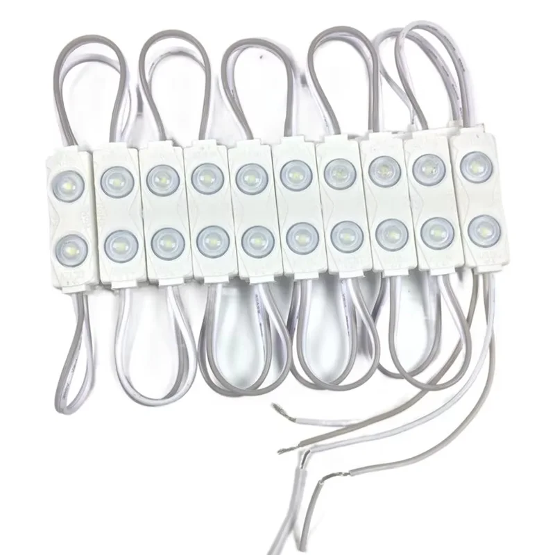 20 Buah DC 12V 1.2W 2835 SMD 2 Modul LED Injeksi Putih Dingin Tahan Air IP 65 Modul LED untuk Tanda Lampu Latar