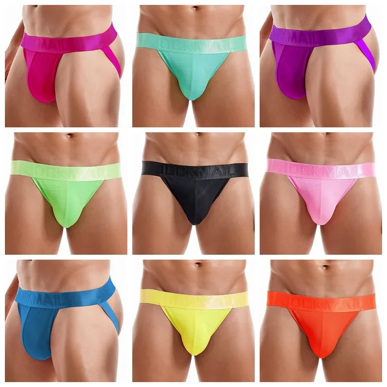 JOCKMAIL Super New Sexy Fashion Men's Thong Solid Color Dynamic Gay G-string LGBTQ Club Jockstraps Boy's Underwear T-back Pants