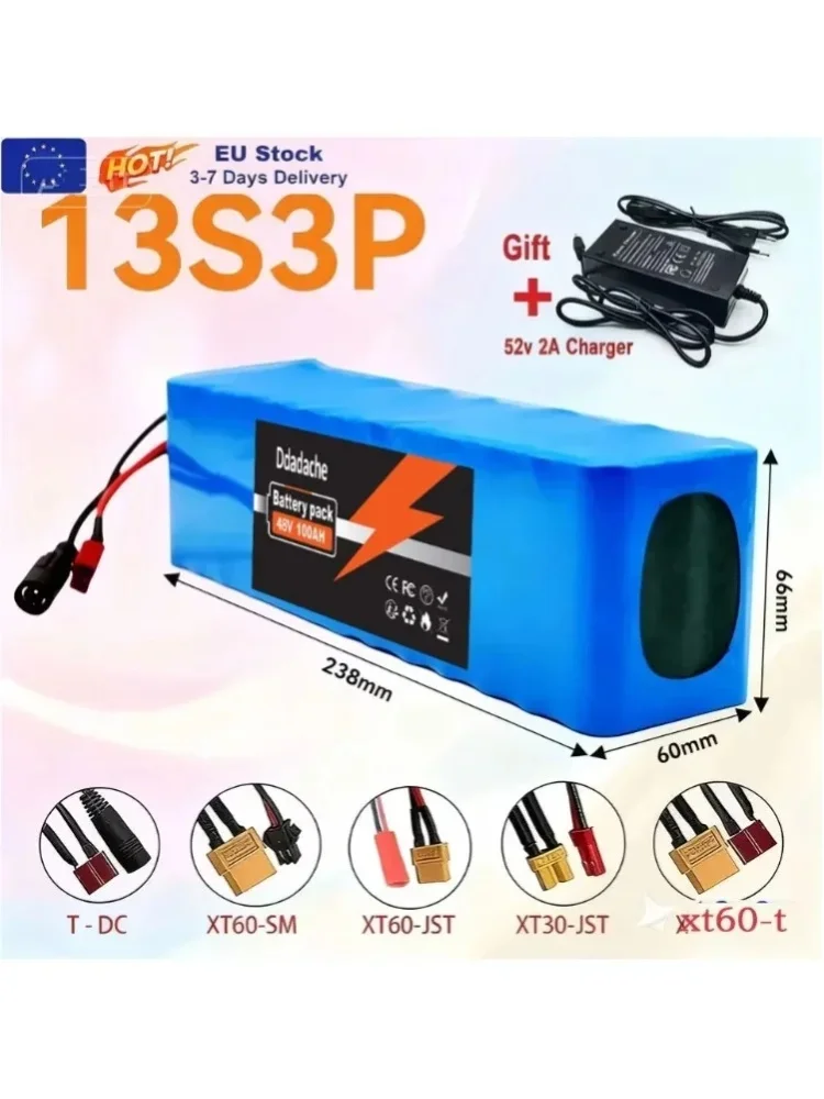36V To10A Ersatzakku 30000mAh 13S3P Lithium-Ionen-Elektrofahrradakku für XT60-Typ