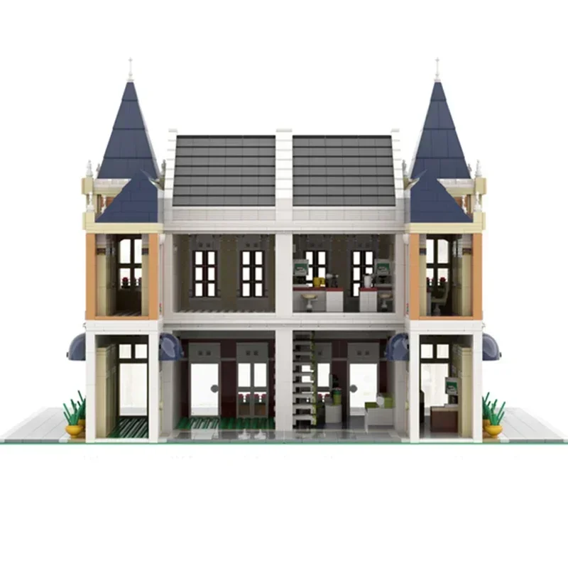 Moc Building Blocks Street View สถานีวิทยุและ Music Store การวิเคราะห์อิฐ DIY ประกอบของเล่นก่อสร้างสําหรับวันหยุดของขวัญ