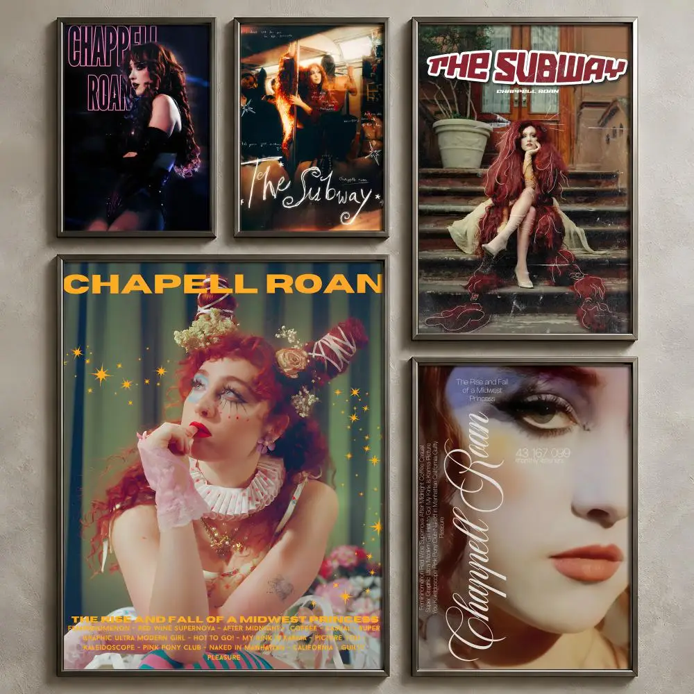 Singer C-Chappell Roan-N Poster Vintage Self Adhesive PP Wall Art Home Bar Bedroom Decor Gift