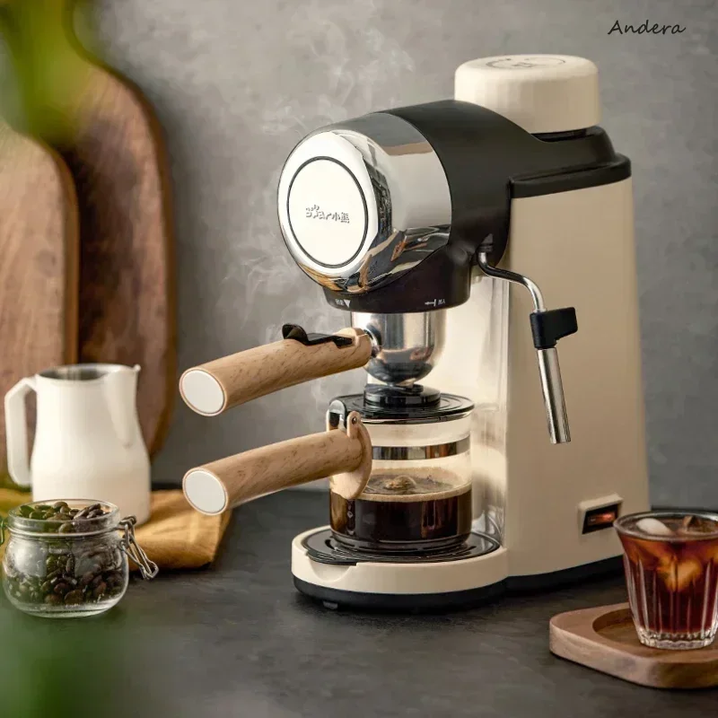 Household Coffee Machine - Small Italian Semi-Automatic, Office All-in-One, for American Style, with Hand-Grinded Function