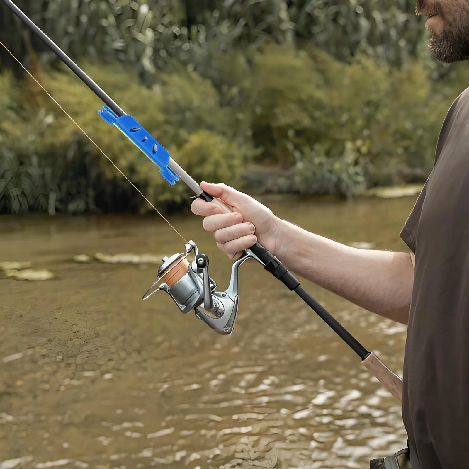 

1pcs Fishing Winder Line Organizer Blue Holder Portable Durable Fishing Accessories Plastic Spinning Casting Accessories