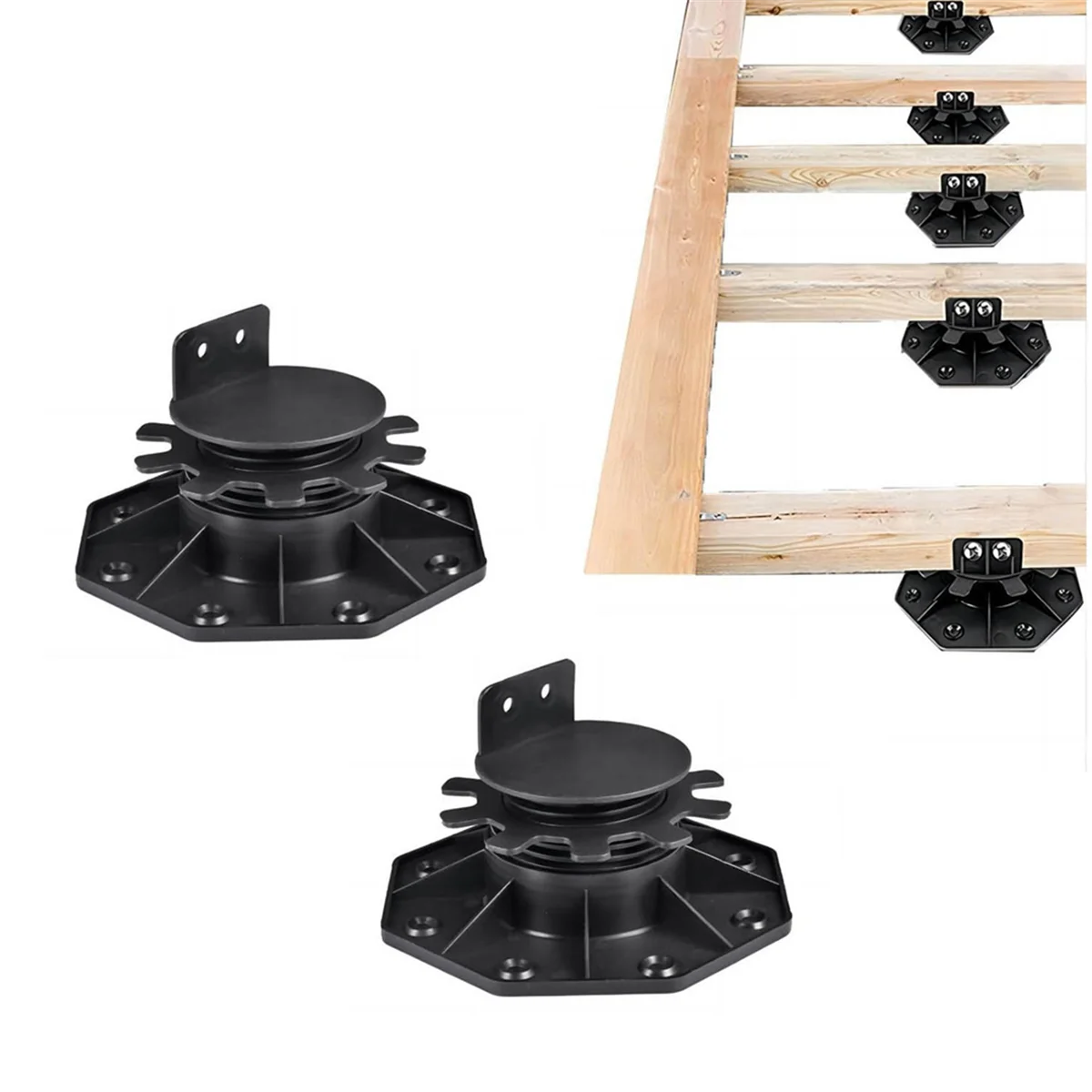 10Pack Adjustable Deck Support Pedestal Deck Foundation Base Support for Floating Deck Platform Deck Floor Height HOT