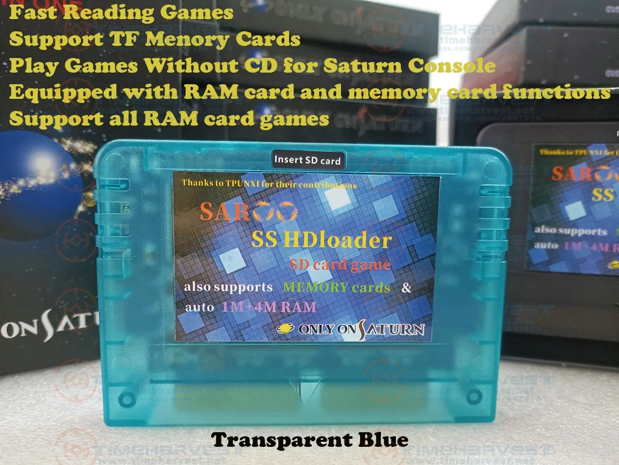 New Version SAROO HDLoader Fast Reading Game Card Games Cartridge Support TF Menory Cards Play Games Without CD for SS Console