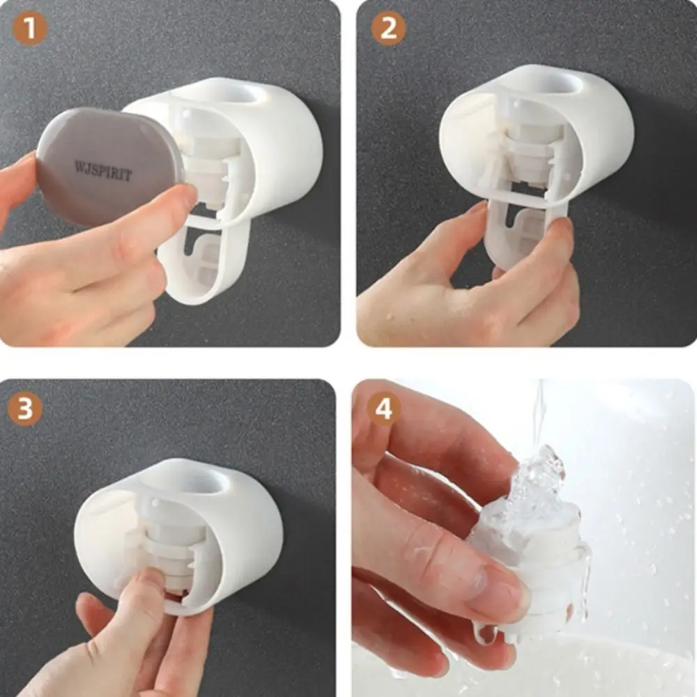 Automatic Toothpaste Dispenser Plastic Toothbrush Holder Home Bathroom Dust-proof  Toothpaste Squeezer Dental Cream Dispenser