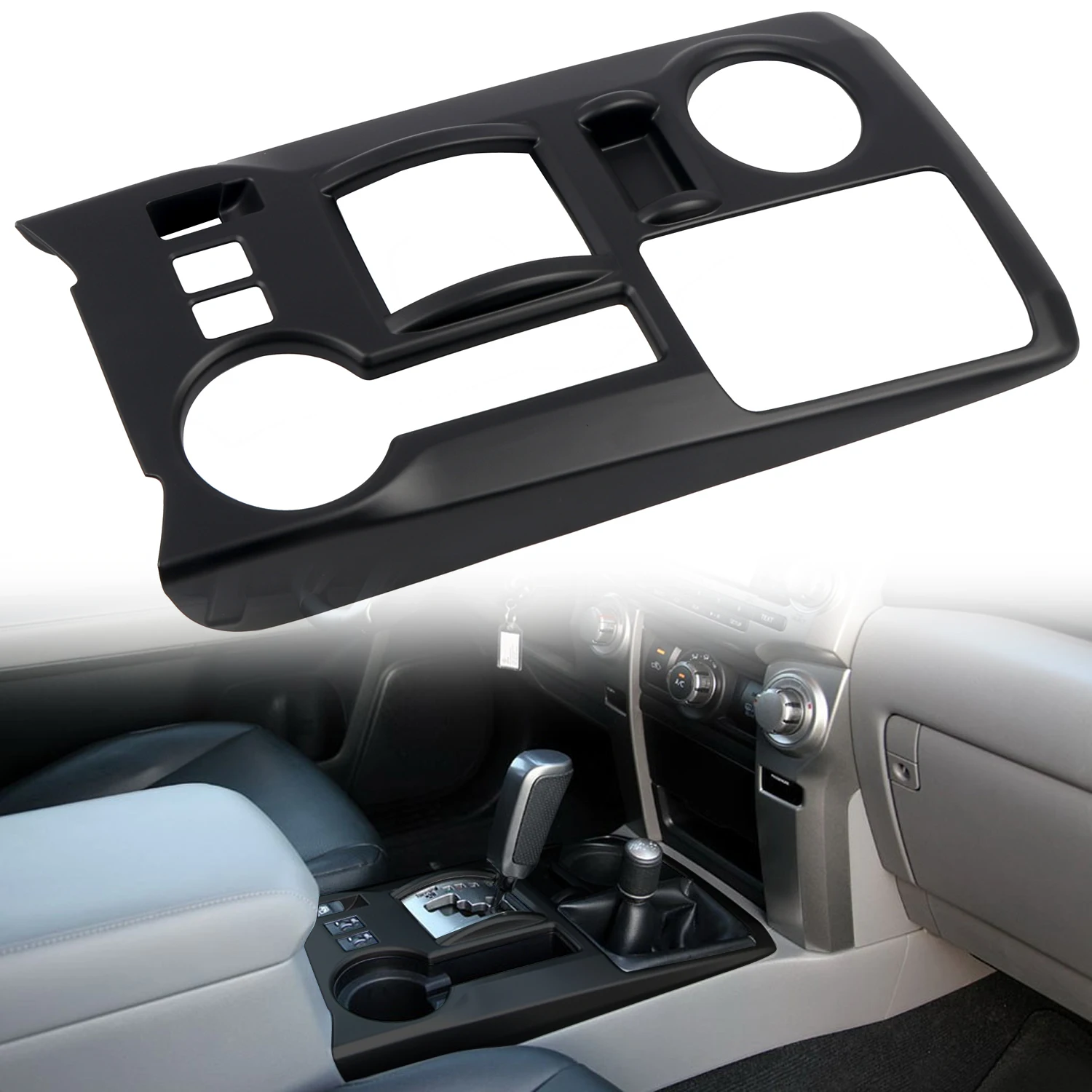 

for Toyota 4runner 2010-2021 Center Console Panel Overlays Matte Black ABS Plastic Not Suitable for Right Hand Drive