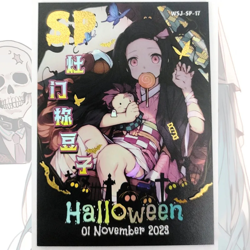 Anime Goddess Story Halloween night SP card Hatsune Miku Klee Kaname Madoka Kamado Nezuko Game Collection boy Birthday gifts