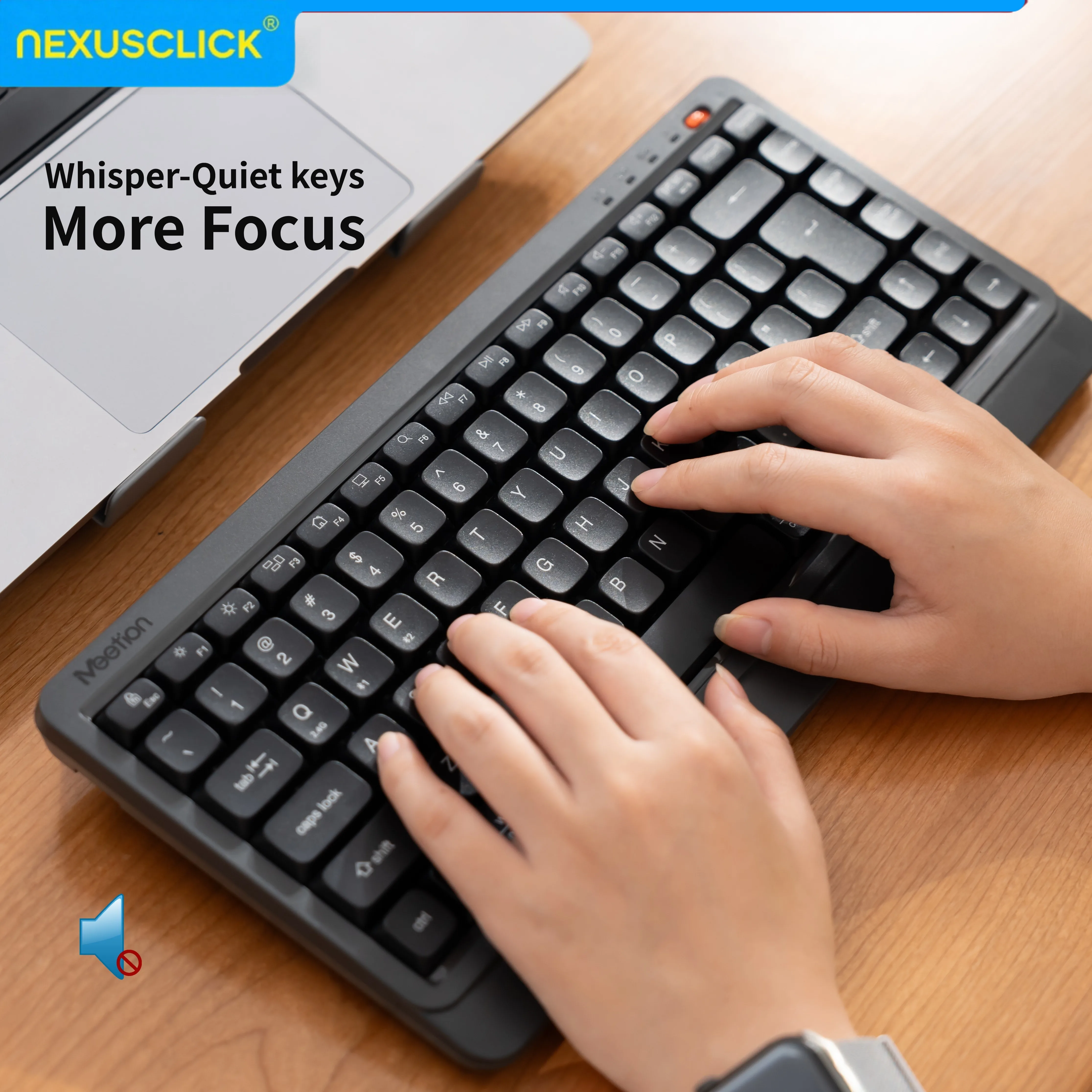 คีย์บอร์ดไร้สาย NexusClick Qui - Gaming Keyboard That Is Quiet บทวิจารณ์และราคา