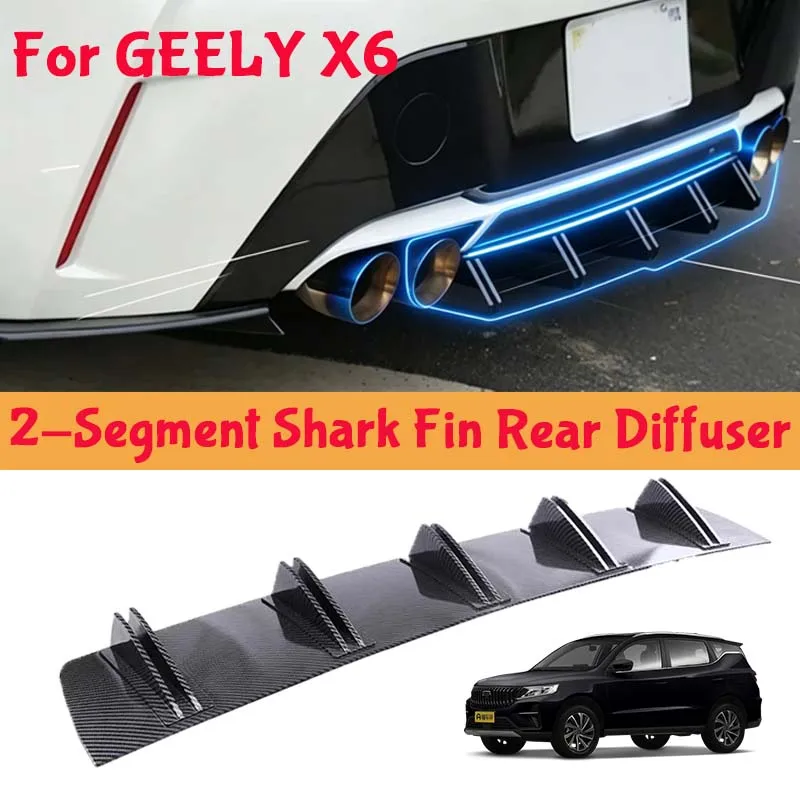 For GEELY X6 Shark Fin Rear Diffuser Split Chassis Spoiler Auto Aerodynamic Parts Aerodynamic Modification
