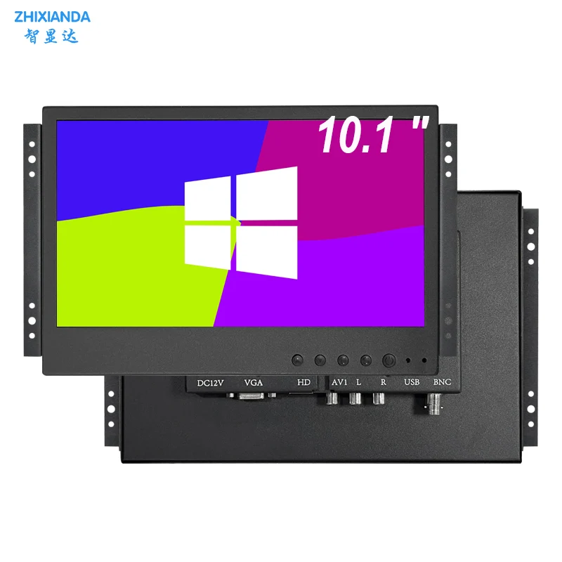 10.1 Inch 1280*720 TFT VESA Panel Open Frame Industrial Resistive/Capacitive Touch Screen Monitor LCD Display HDMI/BNC/VGA/AV