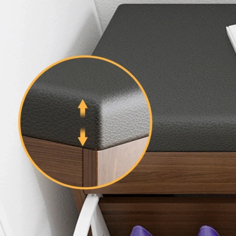 Shoe Cabinet Stool Household Entrance Wooden Shoes Changing Benchs Cabinet Seat Stools Integrated Large Capacity Shoe Rack Bench image 6