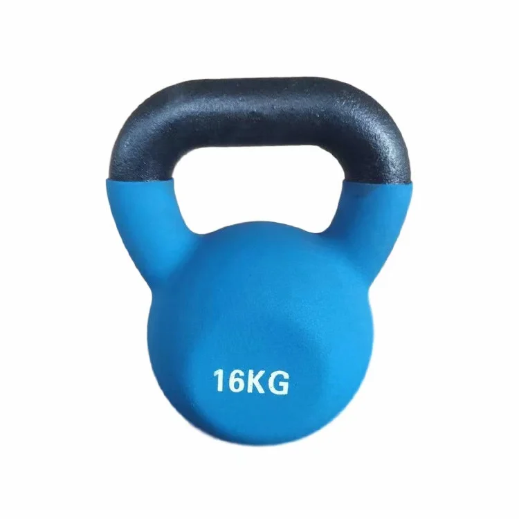 Fitnessapparatuur Gietijzeren Gecoate Wedstrijd Kleurrijke Kettlebell Set Op Maat Voor Gymhuis