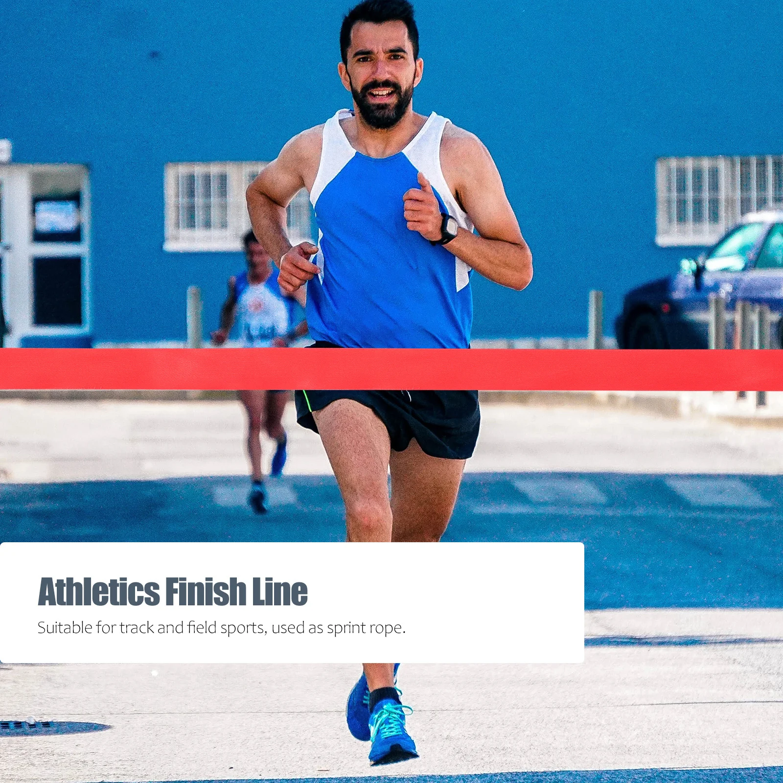 

Roll of Red Sturdy Nylon Athletics Finish Line Wear Resistant Finish Line for Running Track Competition Game Victory Ribbon