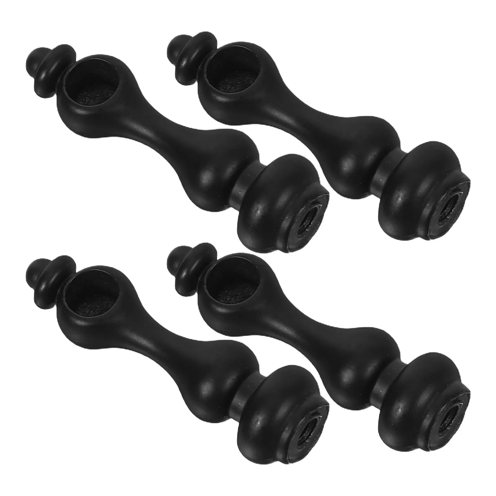 4Pcs Zinc Alloy Glass Railing Brackets for Wine Cabinet Dining Cart Furniture Hardware Connectors Elegant Gourd Design Secure