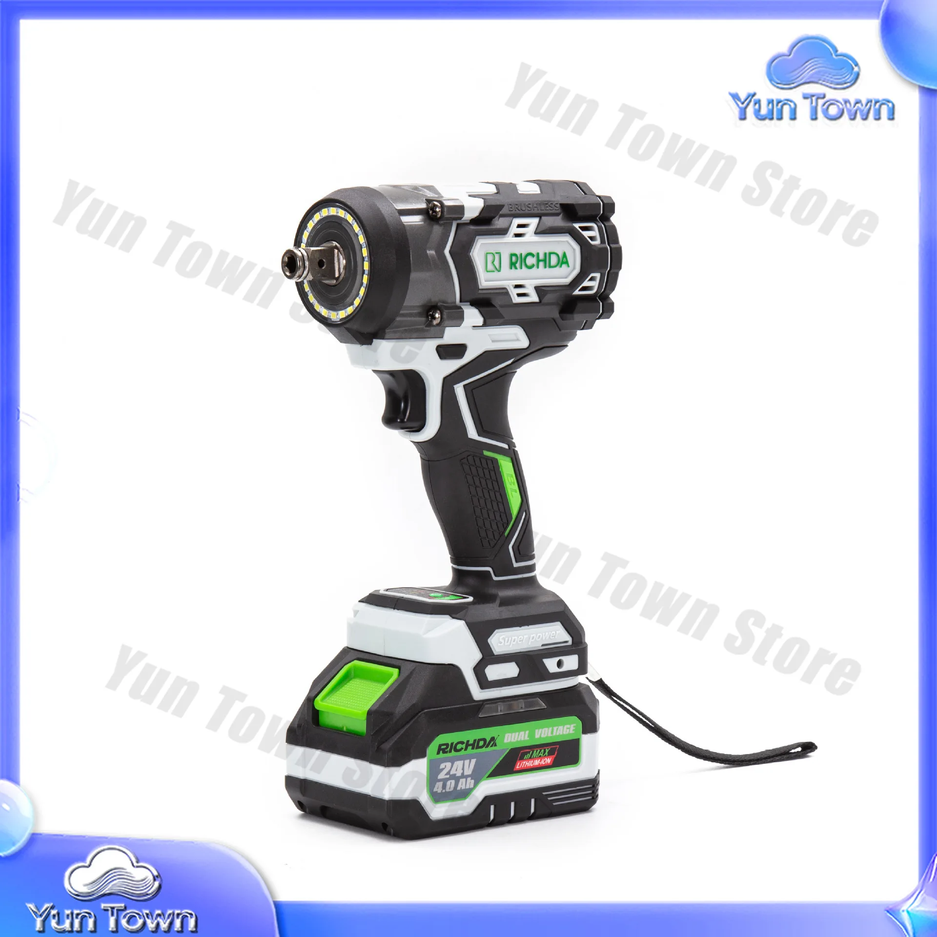 Cordless Impact Wrench with High Torque for Automotive Repair Electric Air Ratchet Socket Tool Set