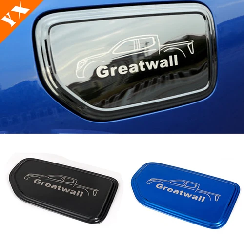 Imagen 1 del producto Para poer great wall 2024 poer 2025 accesorios de acero inoxidable negro tapa de tanque de combustible de coche decoración Protector guarnición pegatina cubierta